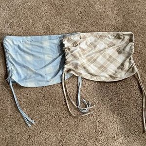 Checkered crop top bundle